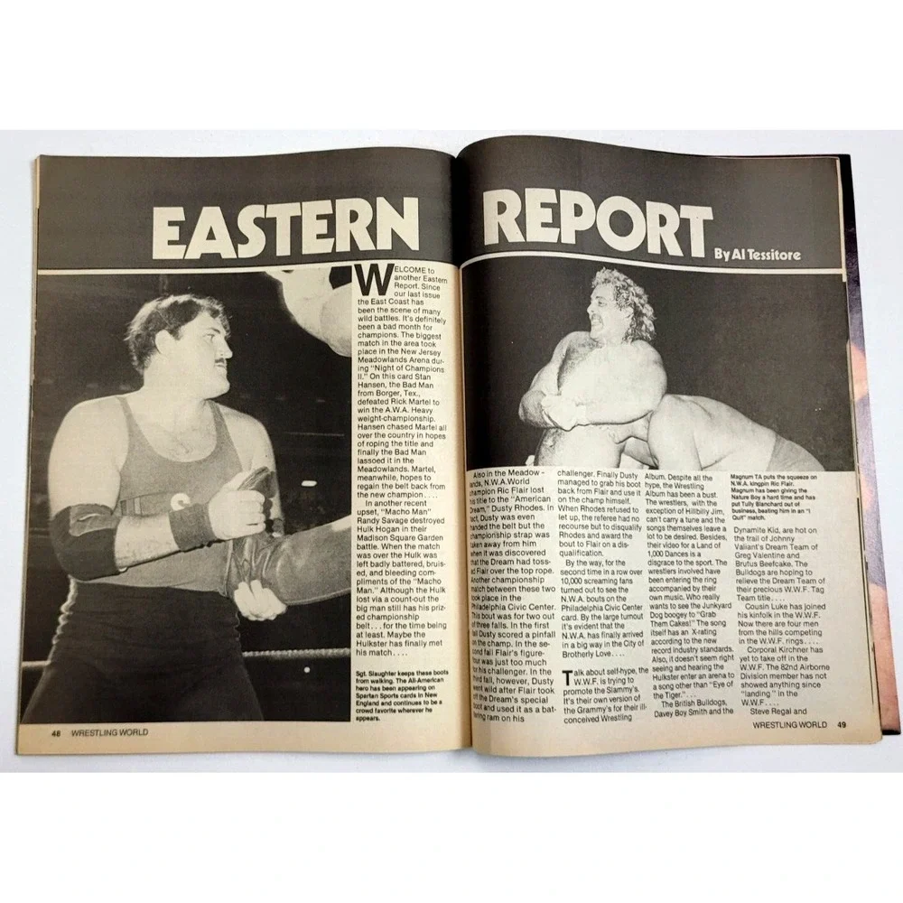 WRESTLING WORLD JUNE 1986  - IRON SHEIK / LEX LUGER /‎ HART FOUNDATION
